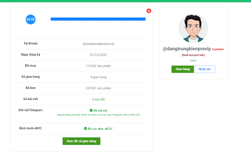 TapHoaMMO Scammer Tag screenshot 1