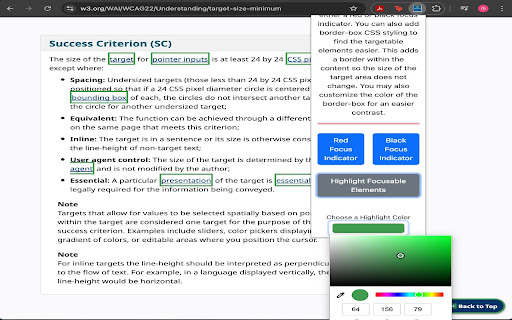 Target Size Minimum screenshot 1