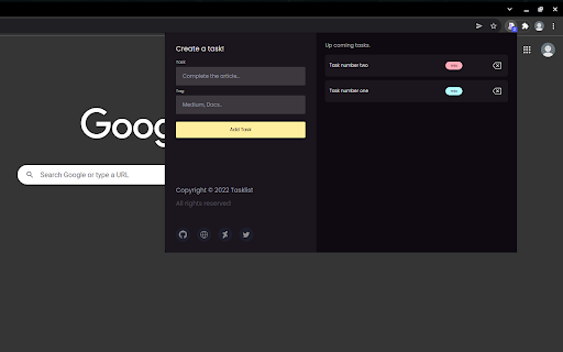 Tasklist - Manage your browsing tasks. screenshot 1