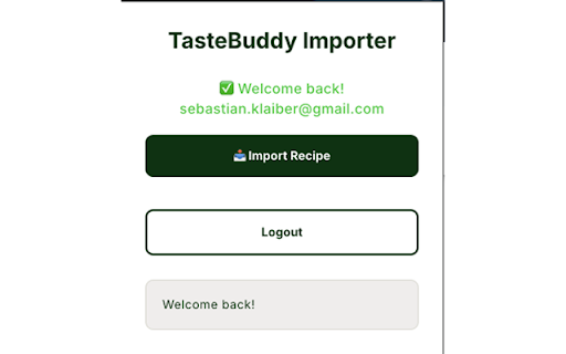 TasteBuddy Recipe Importer screenshot 1