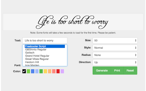 Tattoo Font Generator screenshot 1