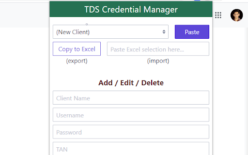TDS Credential Manager screenshot 1