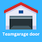 Teamgarage door logo