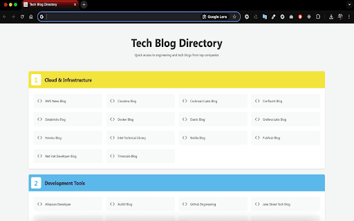 Tech Blog Directory screenshot 1