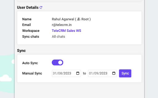 TeleCRM next Sync Chats to CRM for WhatsApp™ screenshot 1
