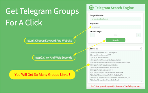 Telegram Group and Channel Search Tool screenshot 1