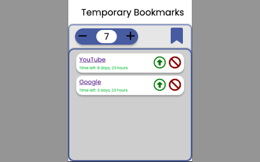 Temporary Bookmarks screenshot 1