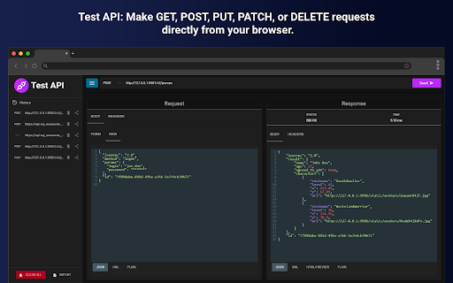 Test API screenshot 1