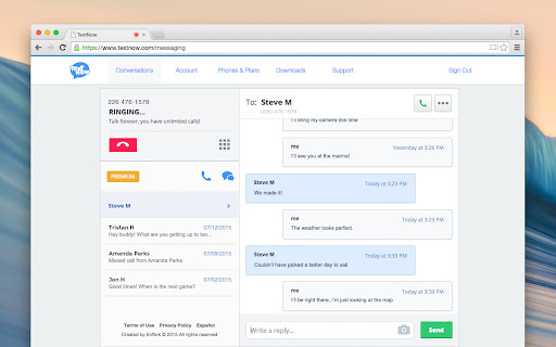 TextNow screenshot 1