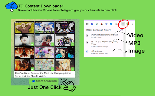 TG Content Downloader - Telegram Downloader screenshot 1