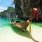 Thai Longtail Boat in Lagoon logo
