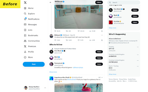 The Ad Blocker for X.com (Twitter) screenshot 1