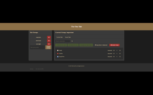 The One Tab screenshot 1