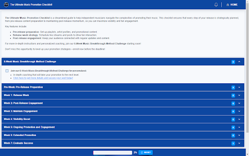 The Ultimate Music Promotion Checklist! screenshot 1