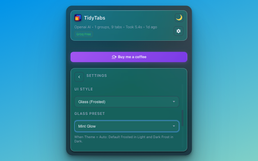 TidyTabs screenshot 1