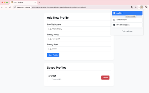 Tiger Proxy Switcher screenshot 1
