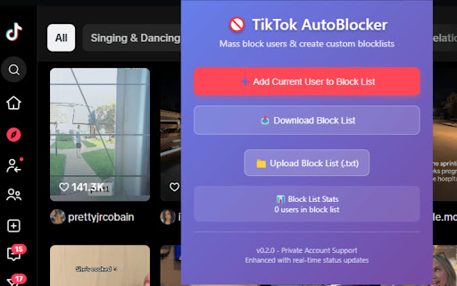 TikTok AutoBlocker - Mass Block & Share Blocklists screenshot 1