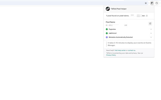 TikTok Pixel Helper screenshot 1