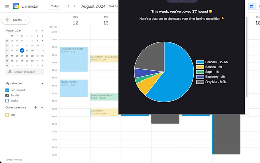 Time Counter for Google Calendar screenshot 1