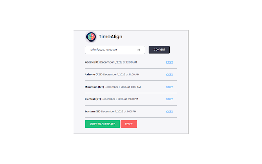 TimeAlign screenshot 1