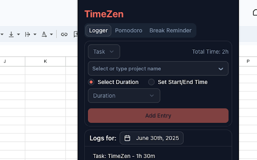 TimeZen screenshot 1
