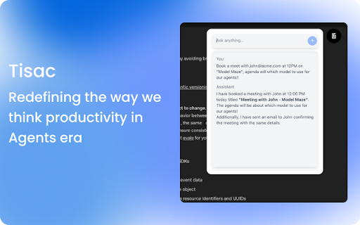 Tisac AI Extension screenshot 1