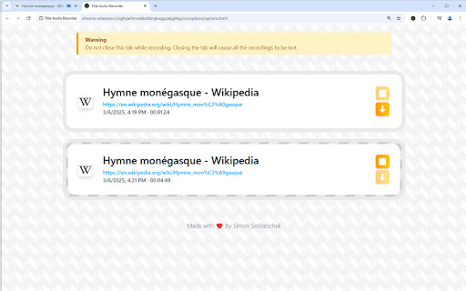 Title Audio Recorder screenshot 1