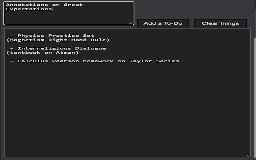 To do list screenshot 1