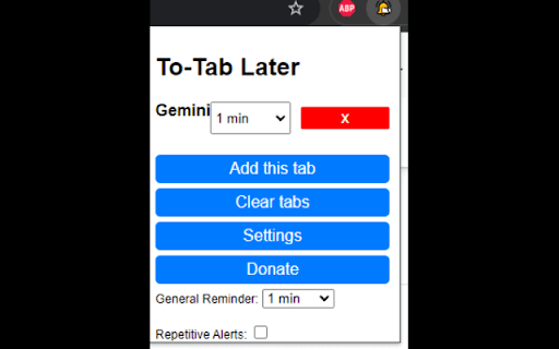 To-Tab Later screenshot 1