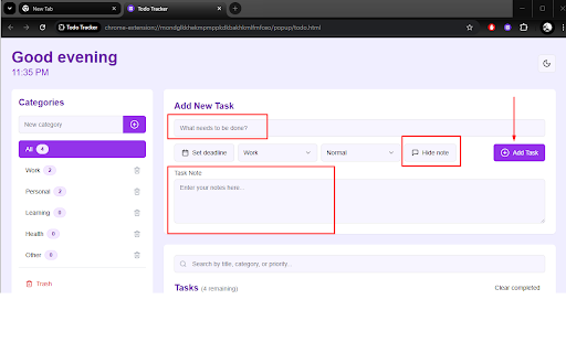Todo Tracker screenshot 1