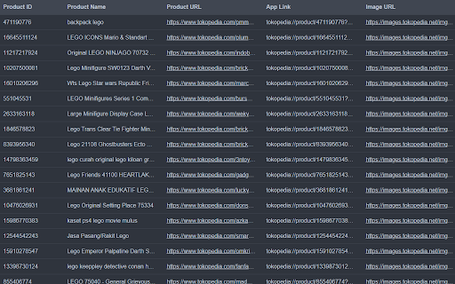 Tokopedia Scraper: Export Products, Sellers, Reviews & more screenshot 1
