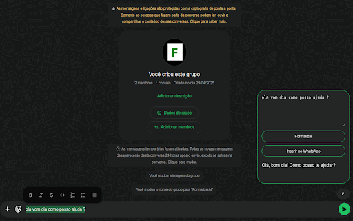 Tom Formal - WhatsApp screenshot 1