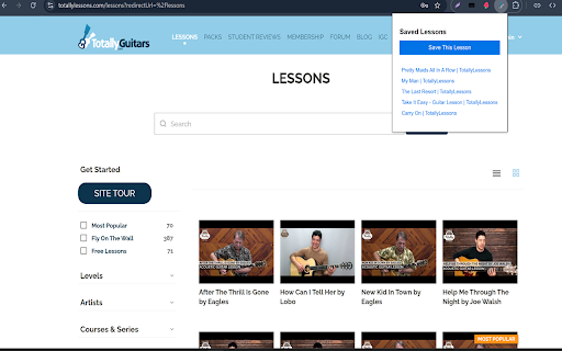 TotallyGuitars Lessons Saver screenshot 1