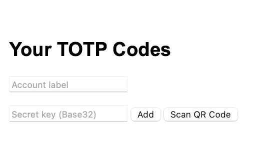 TOTP Authenticator screenshot 1