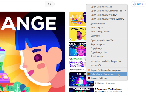 Tournesol Extension screenshot 1