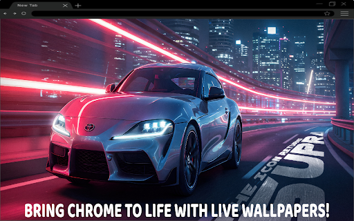 Toyota Supra GT Neon Live Wallpaper screenshot 1