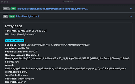 TracePulse screenshot 1