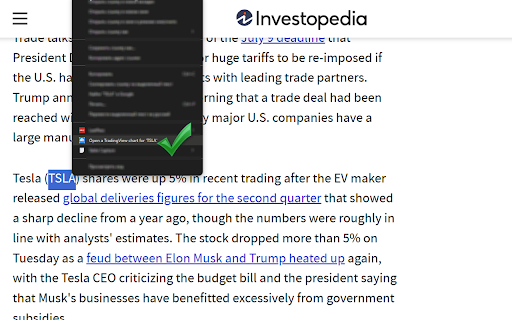 TradingView Quick Chart screenshot 1