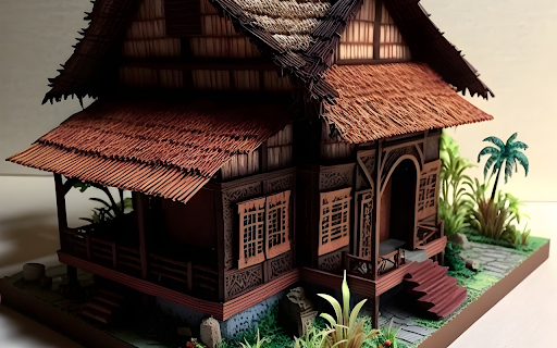 Traditional house model screenshot 1