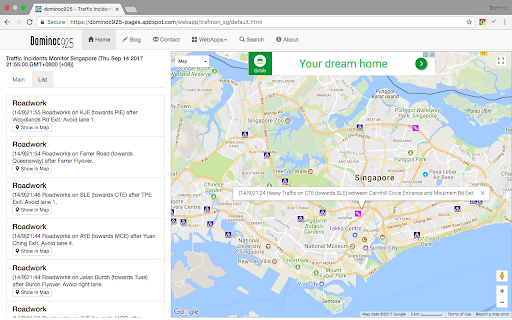 Traffic Incidents Monitor Singapore screenshot 1