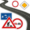 Traffic signs for kids logo