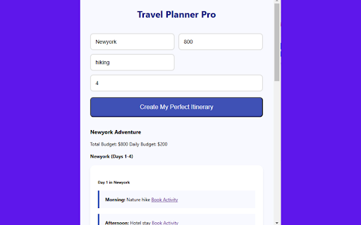Travel Planner Pro screenshot 1
