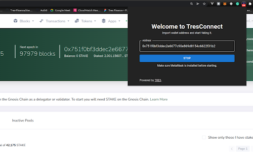 TresConnect MetaMask Impersonator screenshot 1
