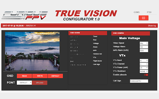 True Vision Software configurator screenshot 1
