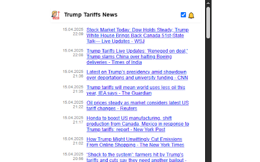 Trump Tariffs Live News screenshot 1