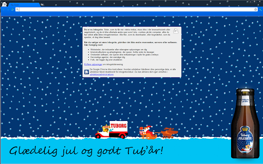 Tuborg Christmas theme screenshot 1