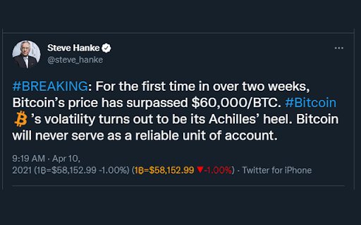 Tweet Bitcoin Price screenshot 1