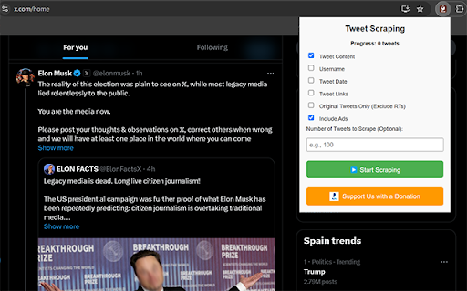 Tweet Scraper screenshot 1