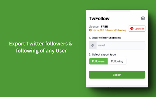 TwFollow: Export Twitter/X Followers screenshot 1