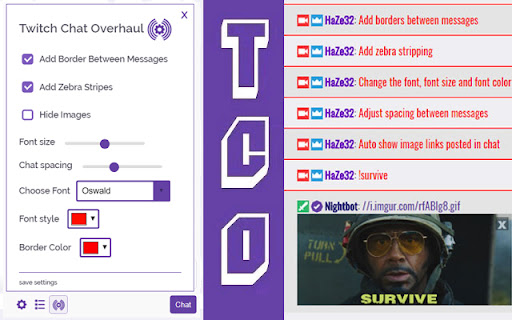 Twitch Chat Overhaul screenshot 1